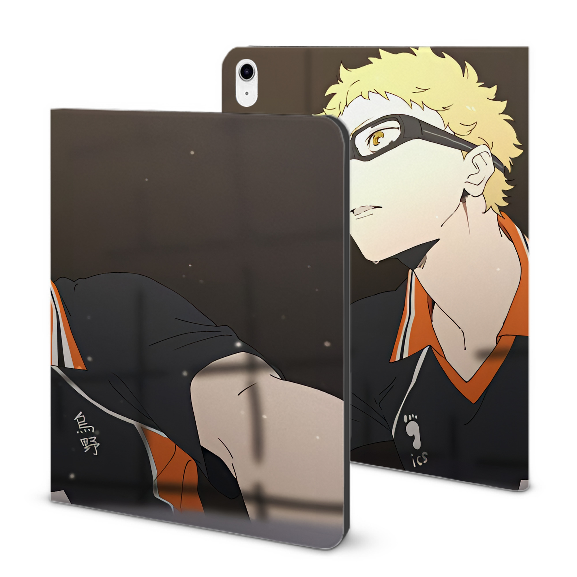 （画像用） ハイキュー!! Haikyu!! IPad ケース ブック型 PUレザー TPU 耐衝撃 軽量 薄型 ペン収納なし 全面保護 IPad 各モデル対応